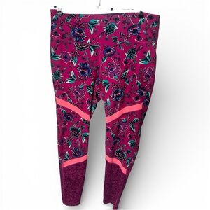 Old Navy Active Women’s Go-Dry Ankle Length Legging Size XXL Pink Green Purple